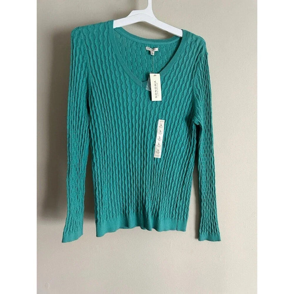 Sonoma Women's size Large L Cable Knit Sweater V-neck Long Sleeves Pullover - Picture 1 of 6